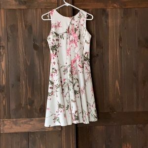 Floral and White Dress